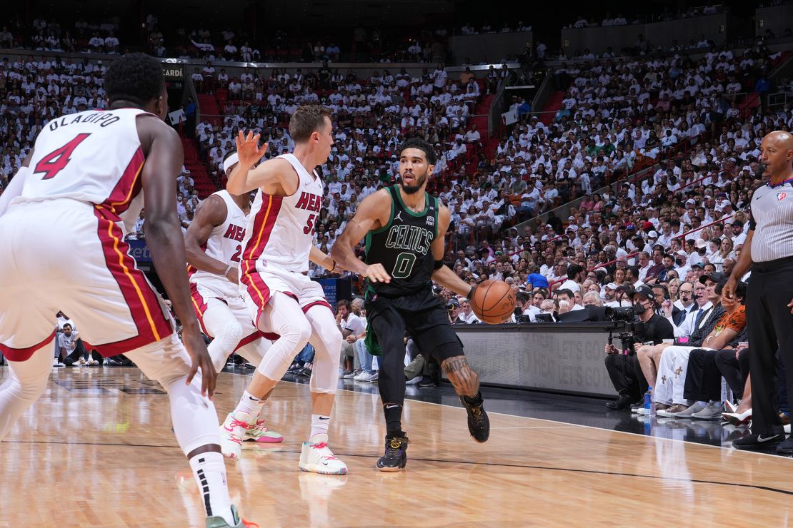 Tatum recorded 22 points, 12 rebounds and nine assists in Wednesday's game.