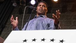 ATHENS, GA - MAY 23: Heisman Trophy winner and Republican candidate for US Senate Herschel Walker speaks at a rally on May 23, 2022 in Athens, Georgia. Tomorrow is the Primary Election Day in the state of Georgia. (Photo by Megan Varner/Getty Images)