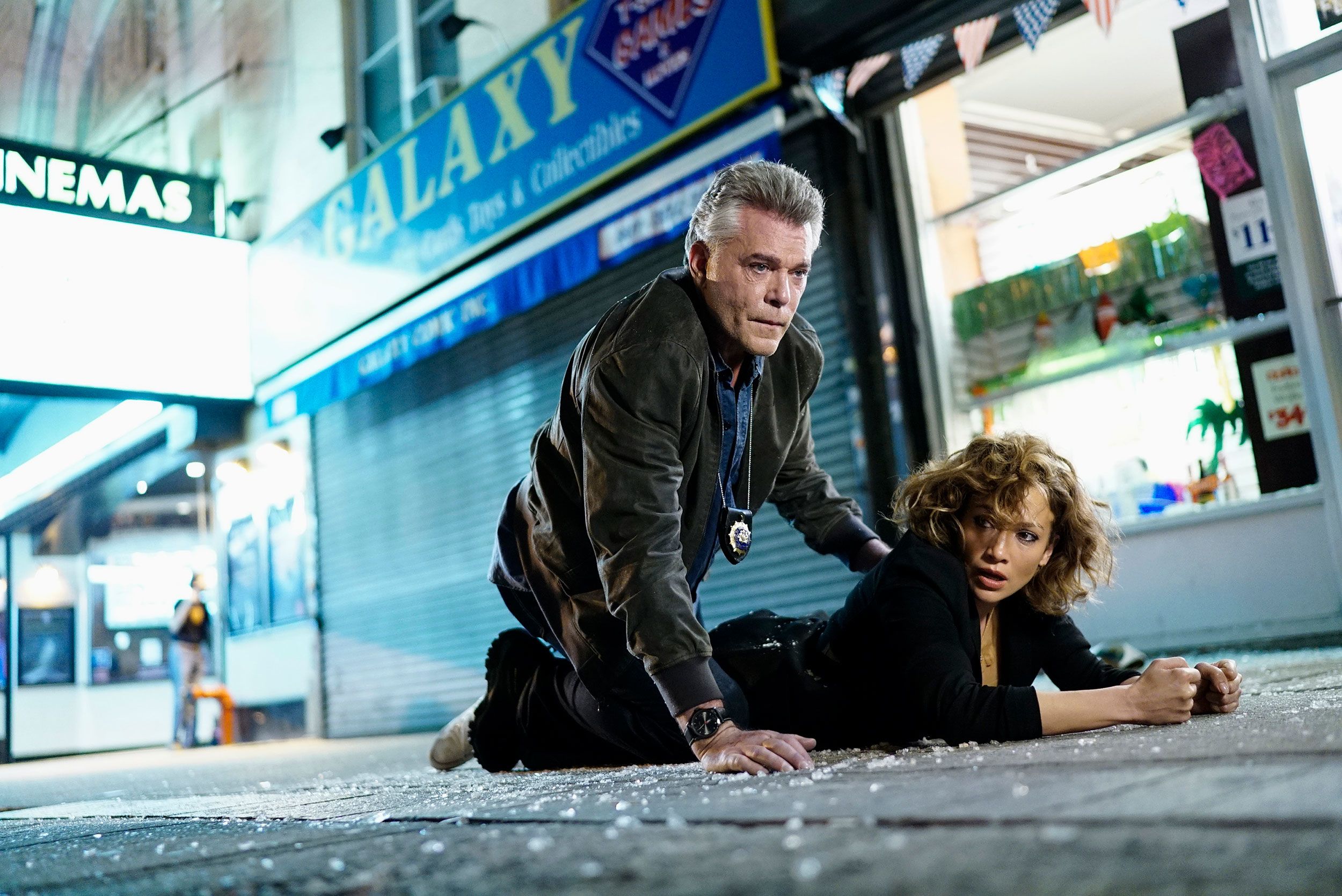 Liotta and Jennifer Lopez in the series 'Shades of Blue' (2015).