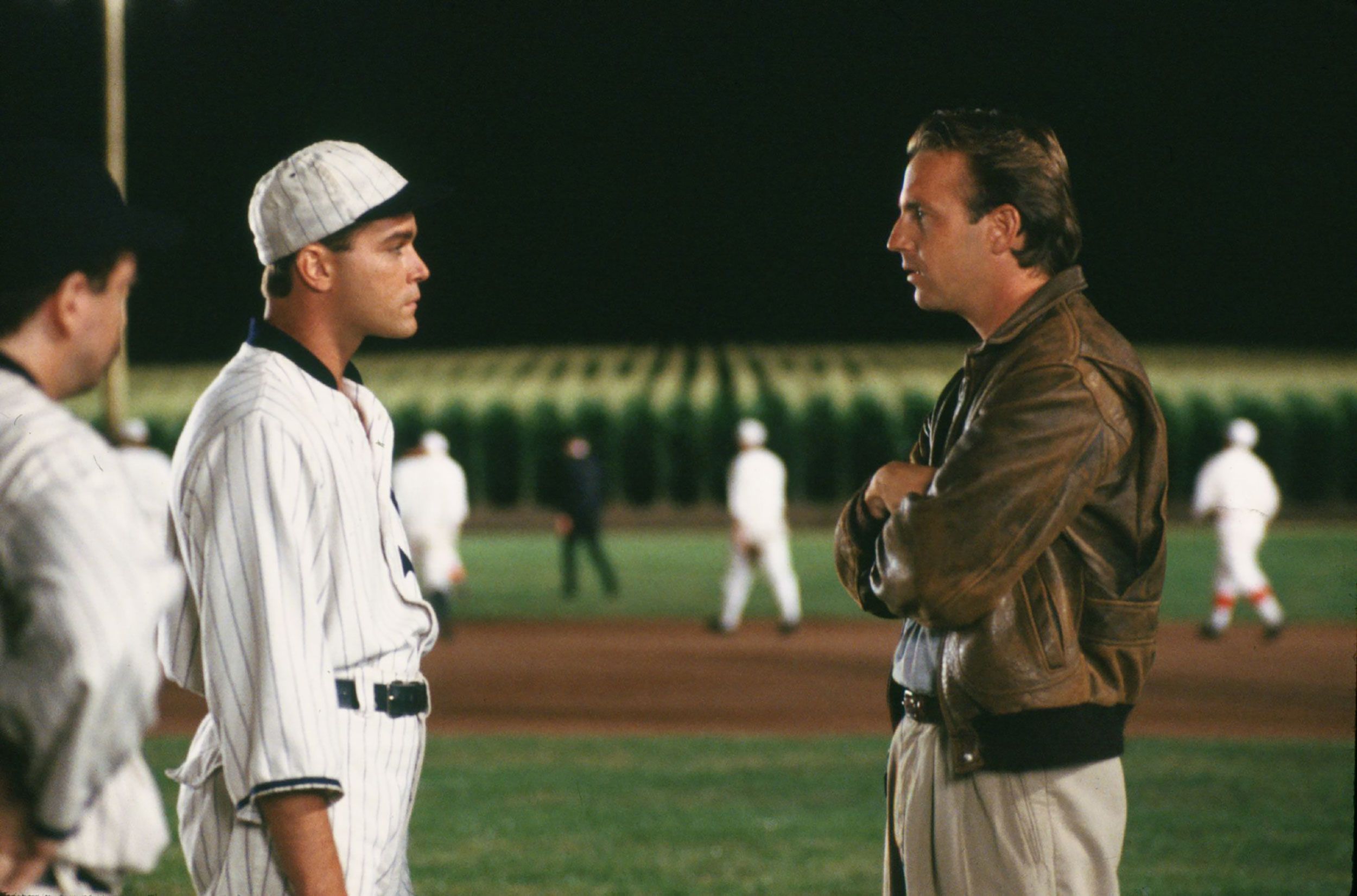 Liotta makes an acclaimed performance as baseball player 'Shoeless' Joe Jackson in the 1989 box office hit 'Field of Dreams' alongside Kevin Costner.