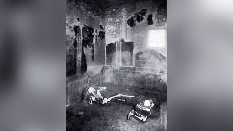 The two individuals found in the Casa del Fabbro, or the House of the Craftsman in Pompeii. 