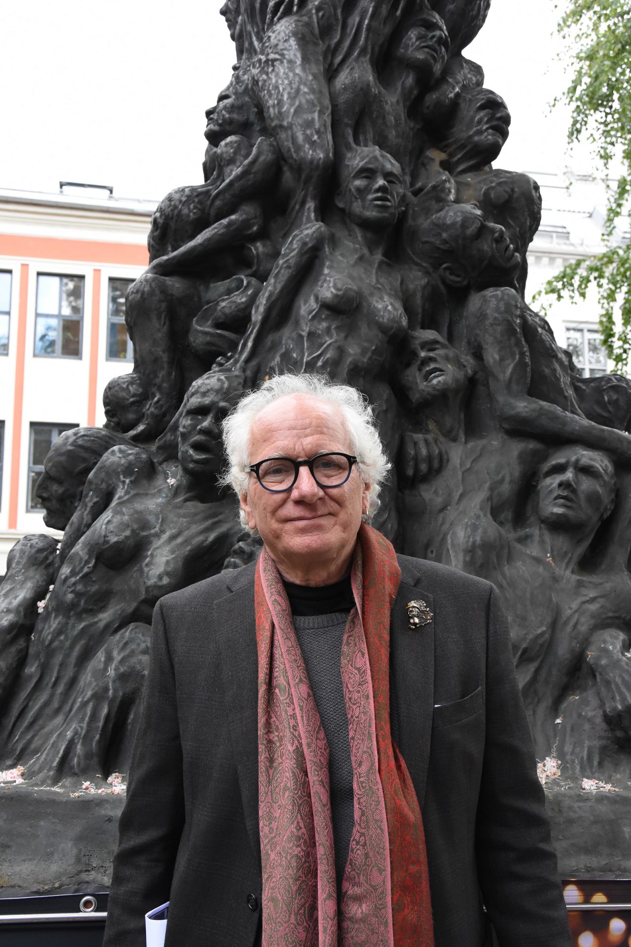Artist Jens Galschiøt at Wednesday's unveiling in Oslo.