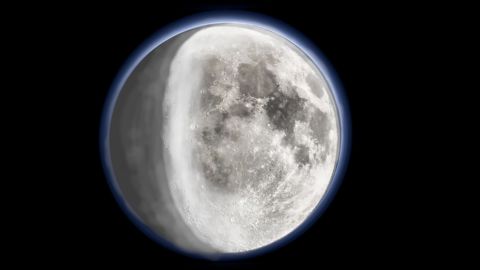 This depiction shows what frost may have looked like while forming on the moon's surface billions of years ago. 