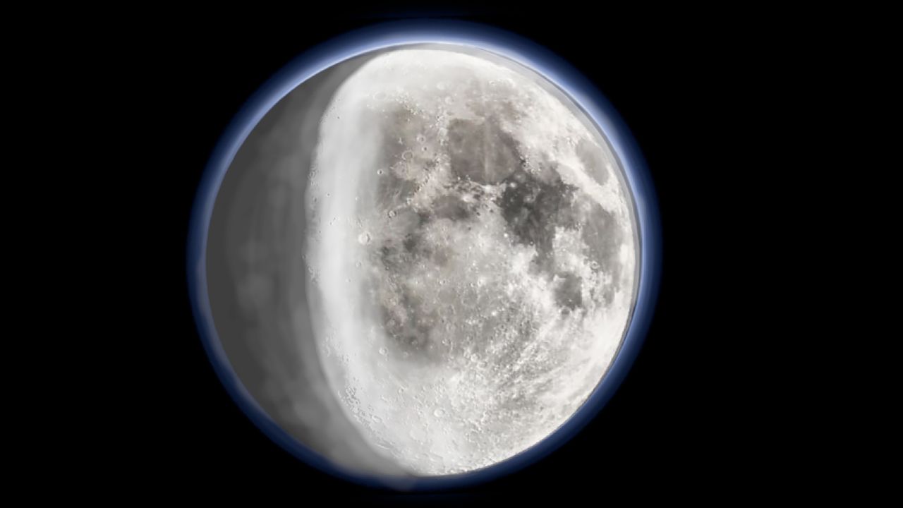 This depiction shows what frost may have looked like while forming on the moon's surface billions of years ago.