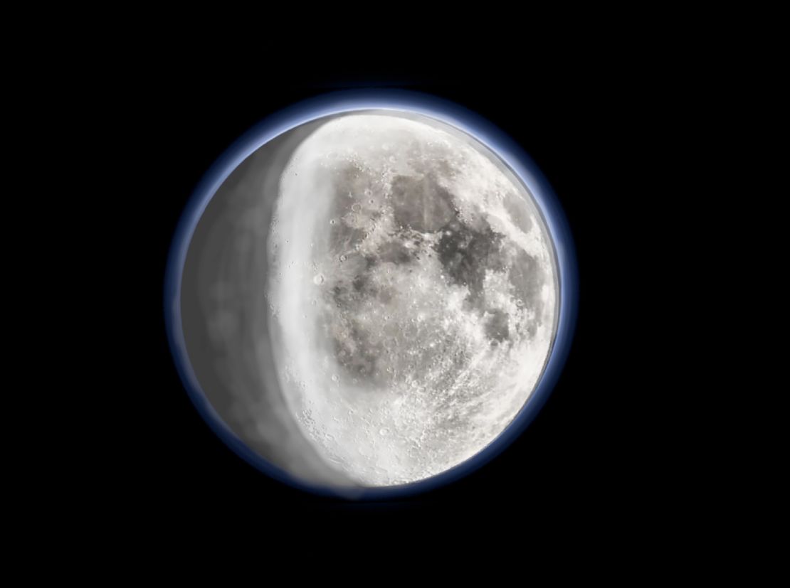 This depiction shows what frost may have looked like while forming on the moon's surface billions of years ago. 