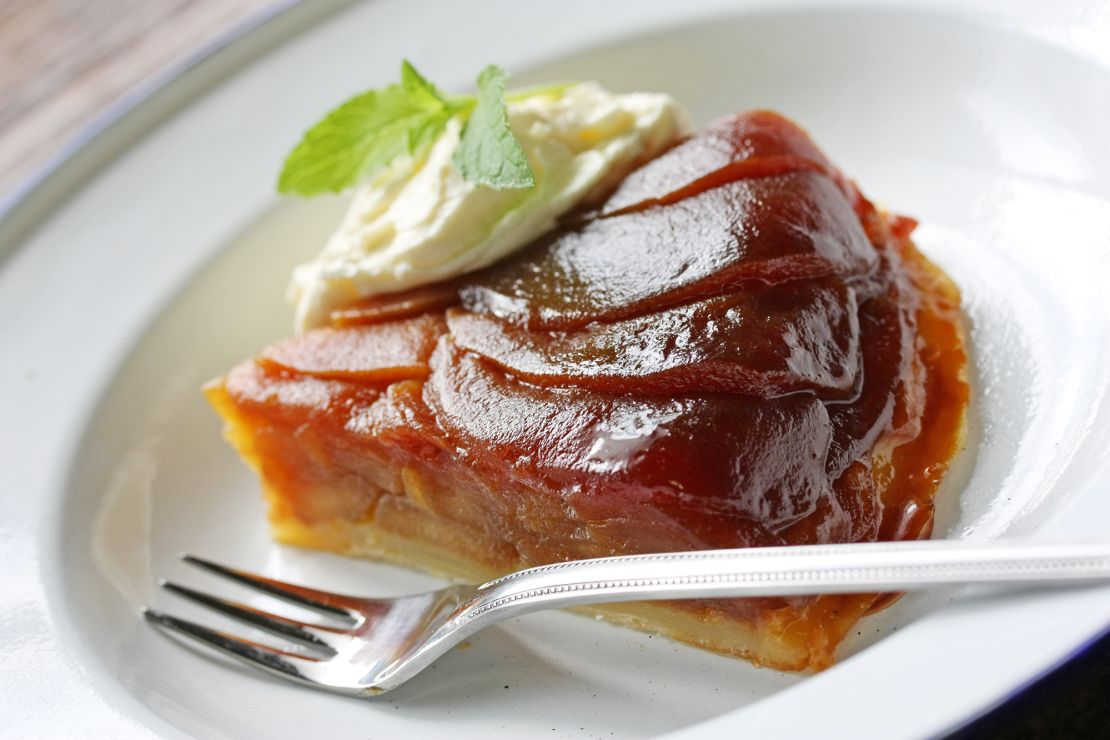 Tarte Tatin: The rustic upside-down caramelized apple tart has deep, buttery flavor.