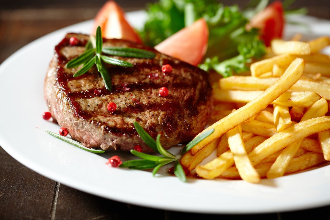 Steak frites: This simple and universally loved meal of steak and fries pairs well with red wine.