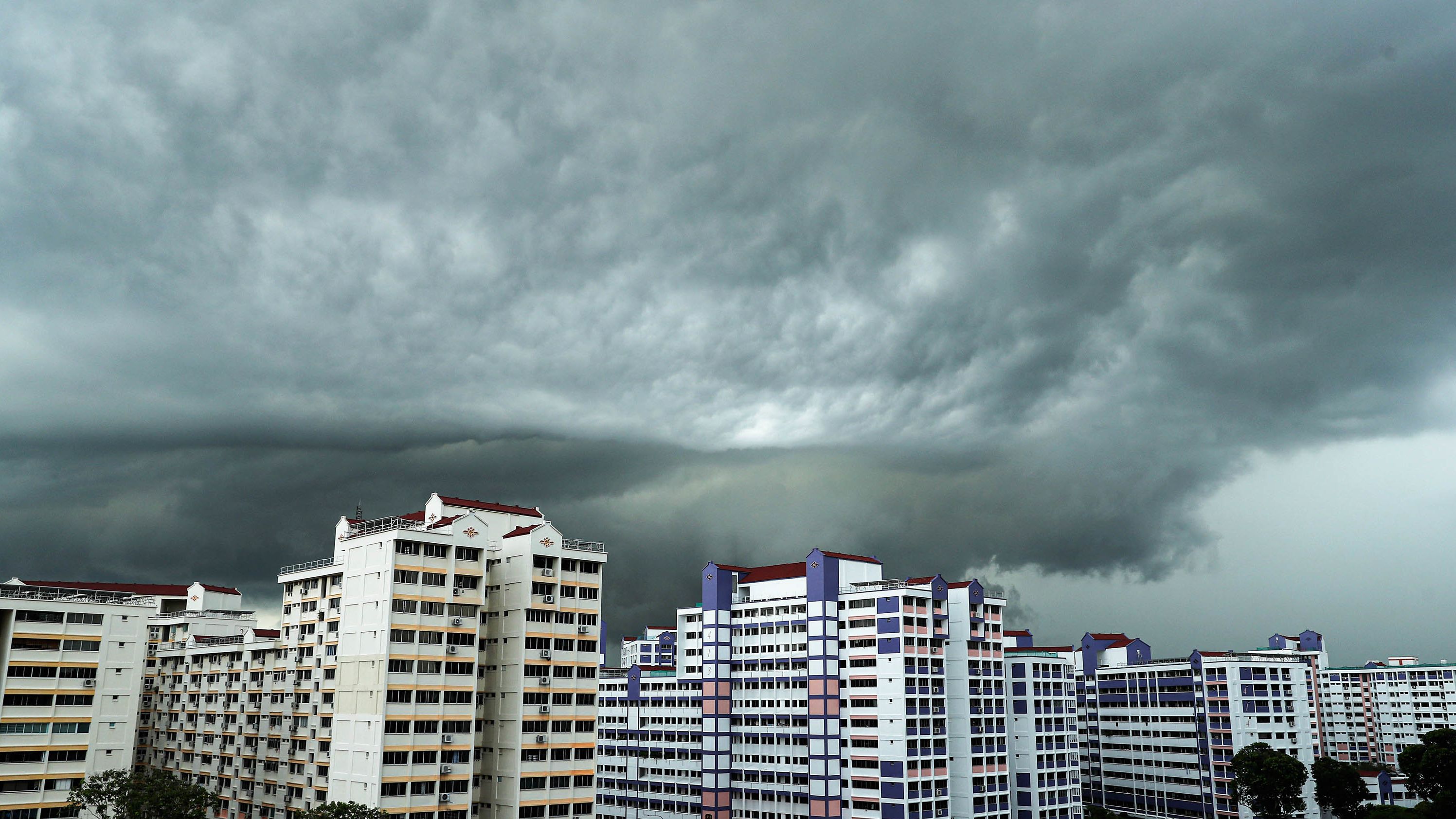 Storm clouds seen in the western part of Singapore.