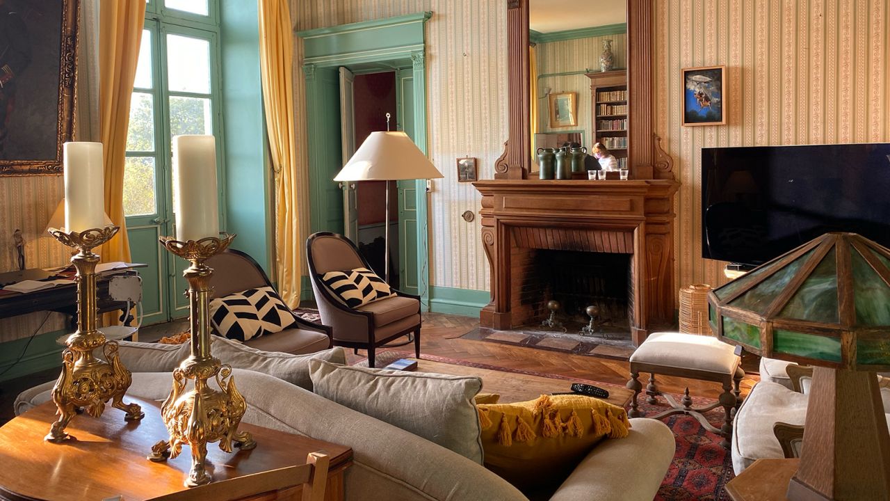 The chateau has around 48 rooms, including a billiard room, a library and a wine chai.