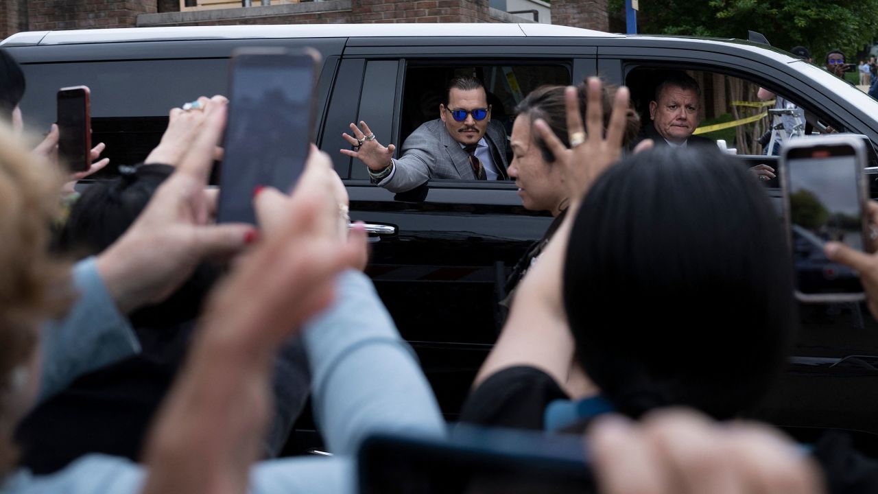 Johnny Depp, leaving court on May 26.
