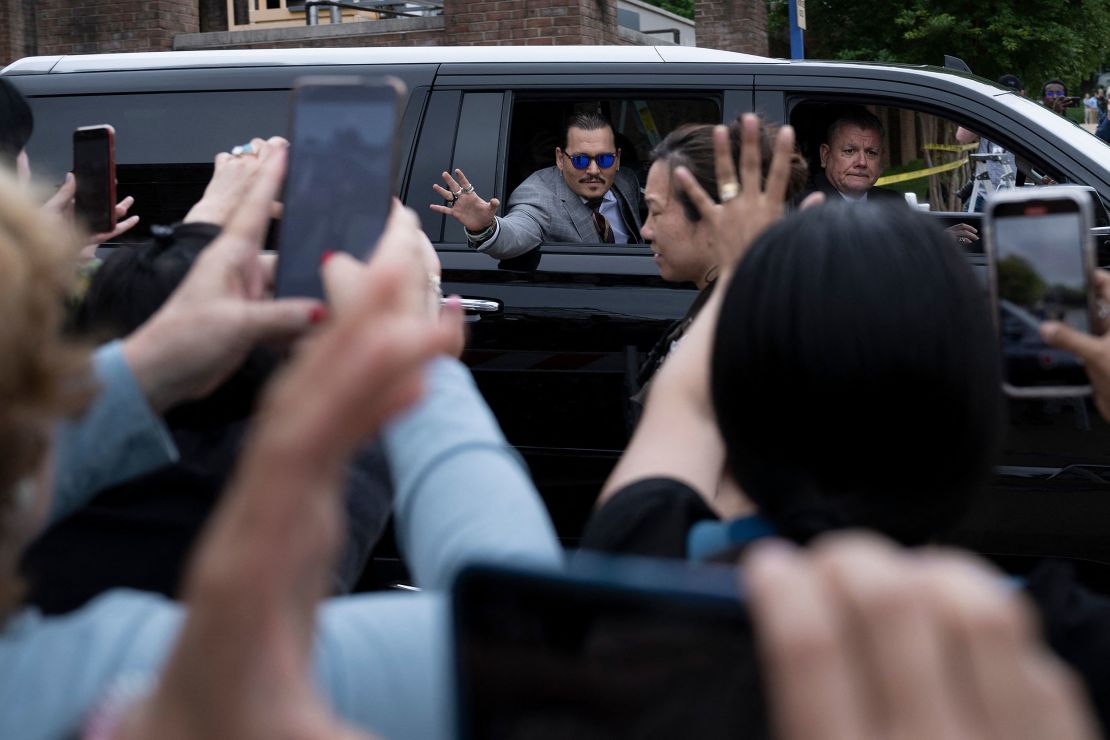 Johnny Depp, leaving court on May 26.