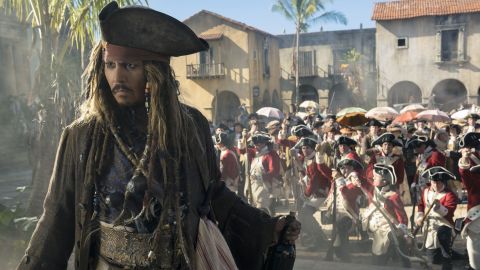 Johnny Depp in "Pirates Of The Caribbean: Dead Men Tell No Tales."