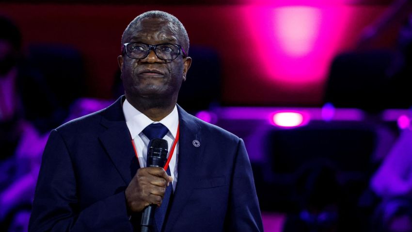 Nobel Peace Prize Denis Mukwege delivers a speech during the Generation Equality Forum, a global gathering for gender equality convened by UN Women and co-hosted by the governments of Mexico and France in partnership with youth and civil society, at the Carrousel du Louvre in Paris on June 30, 2021. - The Forum kicked off in Mexico City in March and ends in Paris from June 30 to July 2, 2021, launching a series of actions for gender equality. (Photo by Ludovic MARIN / AFP) (Photo by LUDOVIC MARIN/AFP via Getty Images)