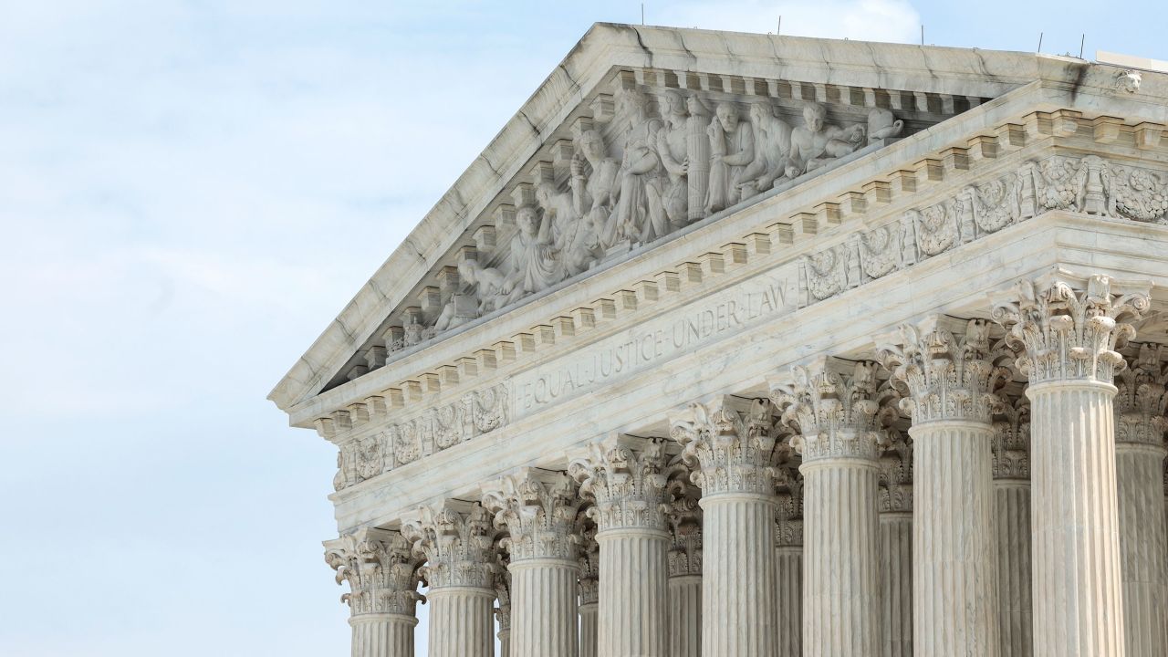 WASHINGTON, DC - MAY 20: A view of the U.S. Supreme Court Building on May 20, 2022 in Washington, DC. Earlier this week an internal Department of Homeland Security memo issued a warning of a potential rise in threats from both abortion-rights and anti-abortion rights extremists ahead of the announcement for the Supreme Court's potential opinion that would overturn Roe v. Wade.