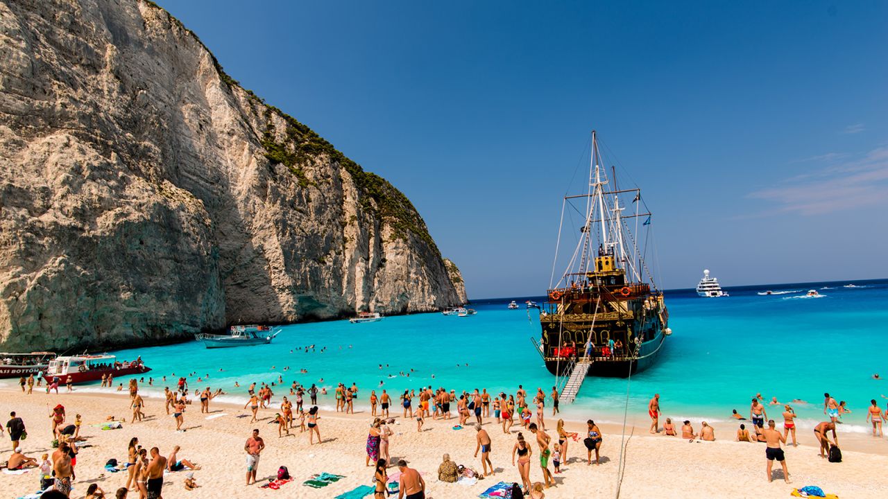Navagio Beach on the Greek island of Zakynthos is one of the world's most stunning stretches of sand.