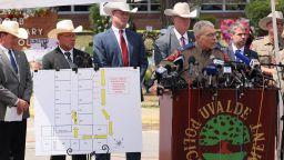 UVALDE, TEXAS - MAY 27: Steven C. McCraw, Director and Colonel of the Texas Department of Public Safety, speaks during a press conference about the mass shooting at Robb Elementary School on May 27, 2022 in Uvalde, Texas. McCraw held a press conference to give an update on the investigation into Tuesday's mass shooting where 19 children and two adults were killed at Robb Elementary School, and admitted that it was the wrong decision to wait and not breach the classroom door as soon as police officers were inside the elementary school. 