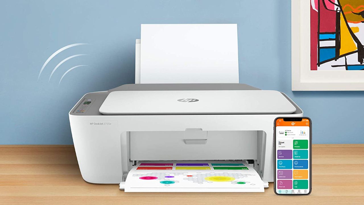 HP DeskJet 2755e Wireless Color All-in-One Printer 