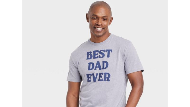 Top Dad and Top Son sport grey t-shirts set Father's day gift. 
