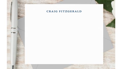 CurioPress Personalized Notecard Set