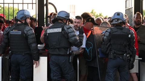 Tensions increased as fans were kept in crowded areas.