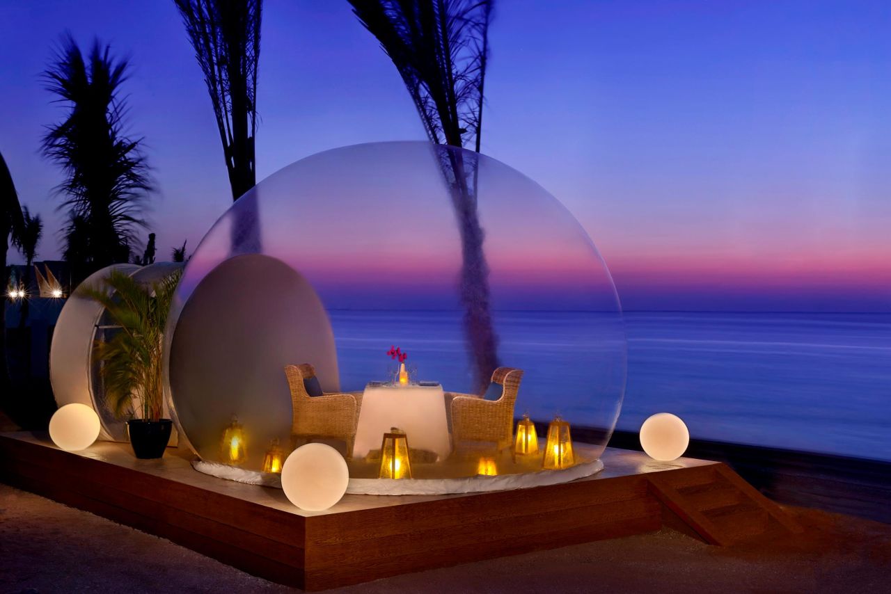 <strong>Bubble dining:</strong> As the resort is still only newly opened, there is much more yet to come, including glamping experiences, "bubble dining" out on the ocean in floating plexiglass orbs, and new dining outlets.