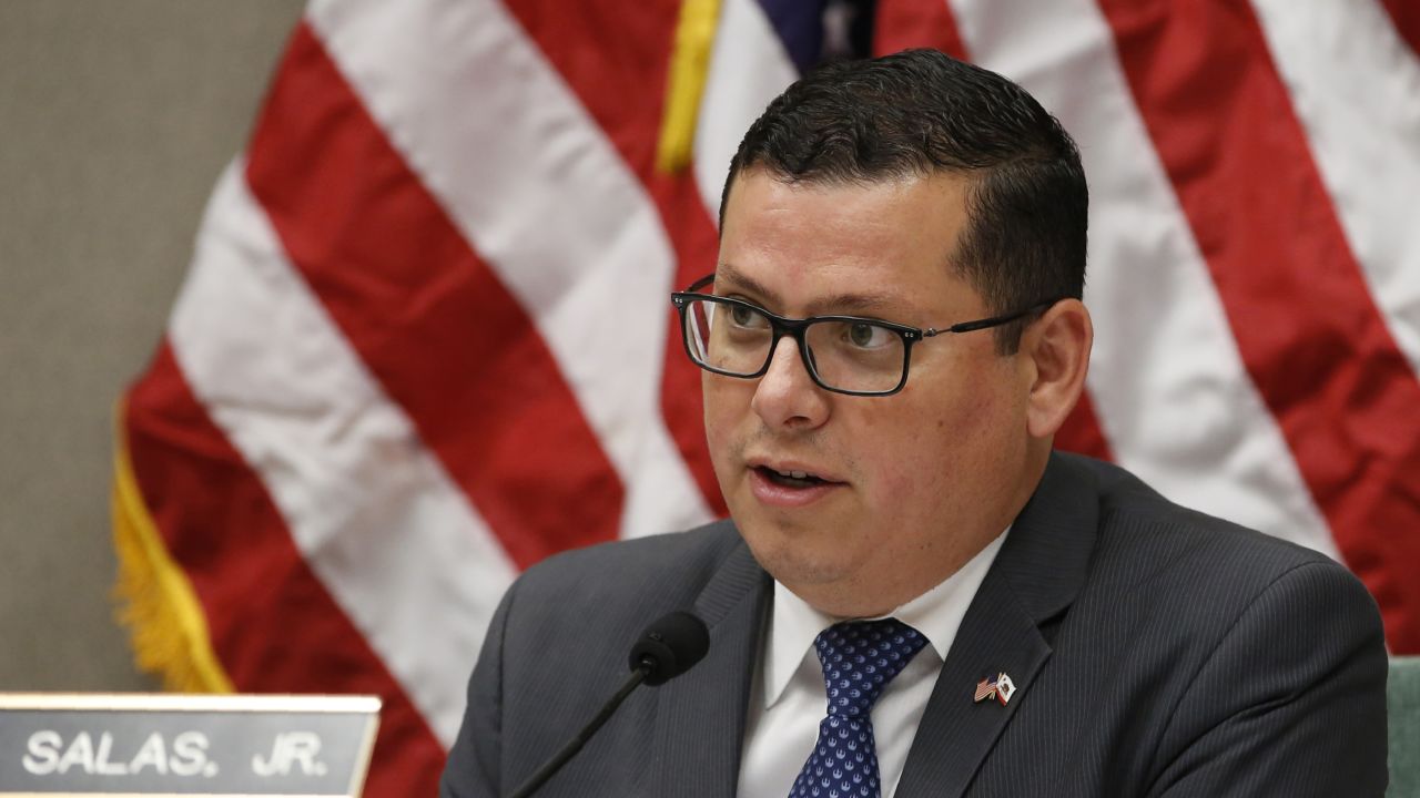 State Assemblyman Rudy Salas, seen here in 2019, is hoping to unseat Valadao in November.