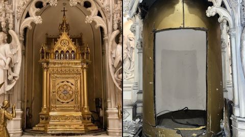 An 18-karat gold tabernacle valued at $2 million was stolen from the St. Augustine Roman Catholic Church in Brooklyn last week, officials said.