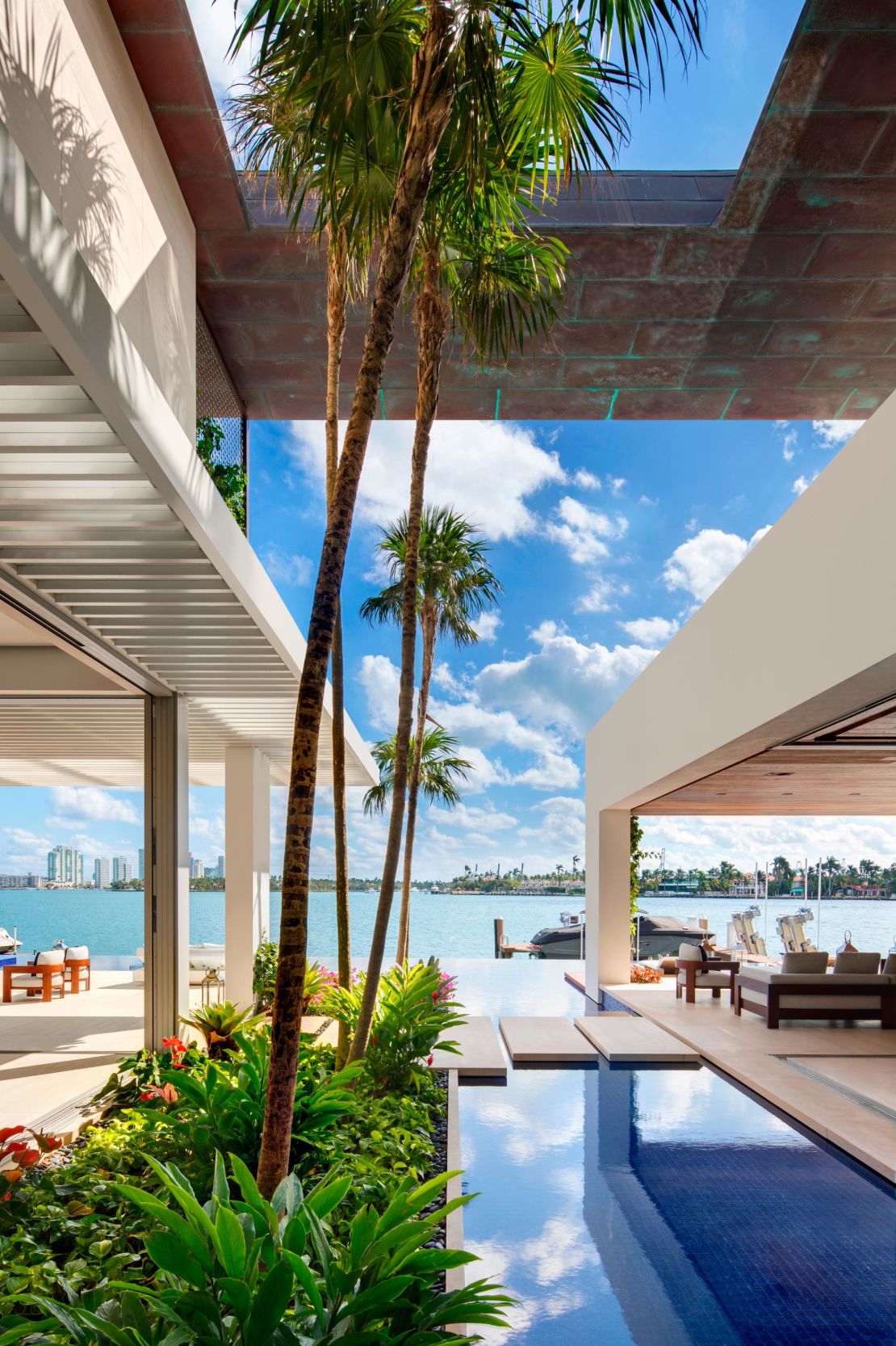 The view looking out from "Dilido," an SAOTA-designed home in Miami that was a breakthrough for the company in North America.