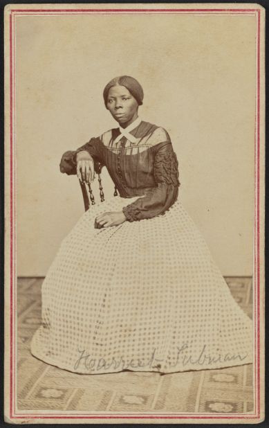 Butler often bases her works on black-and-white photos. The portrait of Tubman was based on a photograph taken in 1878, in New York.