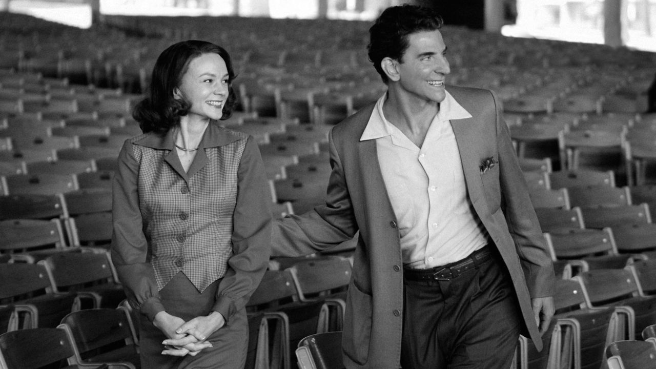 Carey Mulligan and Bradley Cooper in "Maestro."