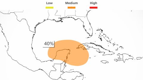 Forecasters look forward to development near the Yucatan Peninsula by the end of this week