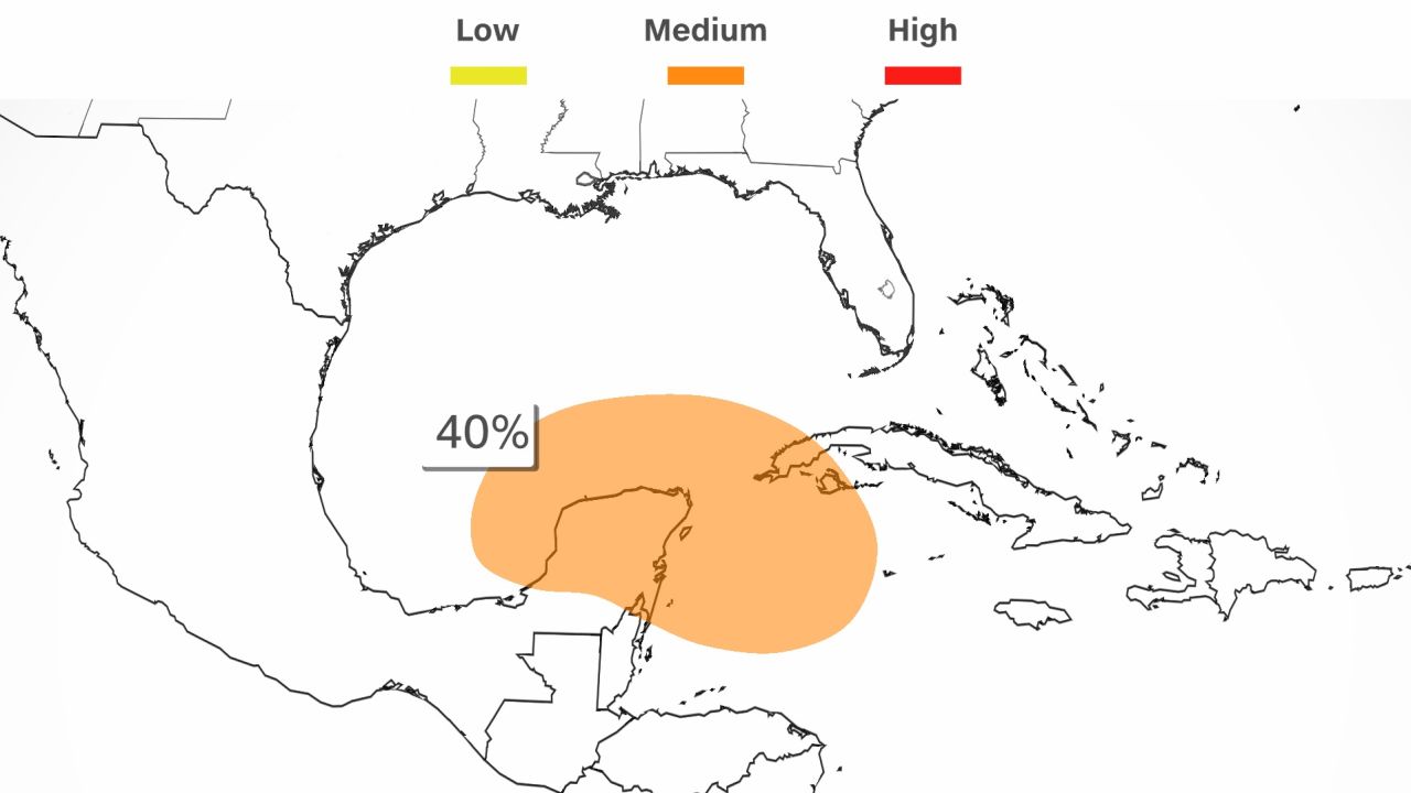 Forecasters are watching for development near the Yucatan Peninsula late this week