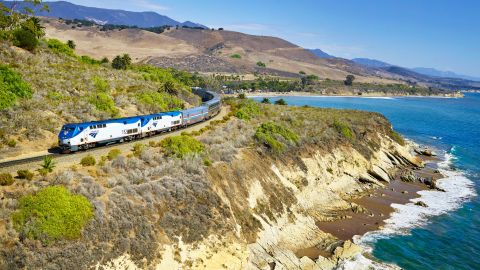 The 35-hour rail journey between LA and Seattle is filled with breathtaking scenery.  