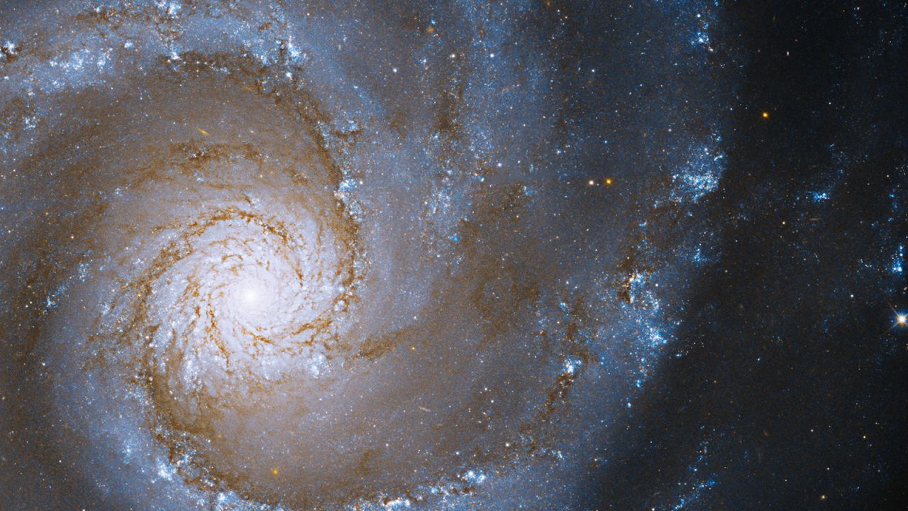 The Hubble Space Telescope captured a spectacular head-on view of the grand design spiral galaxy NGC 3631, located about 53 million light-years away.