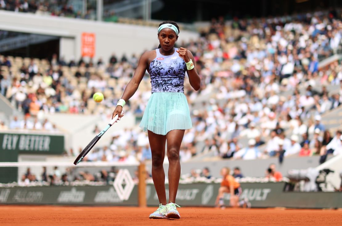 Gauff during the French Open in May.