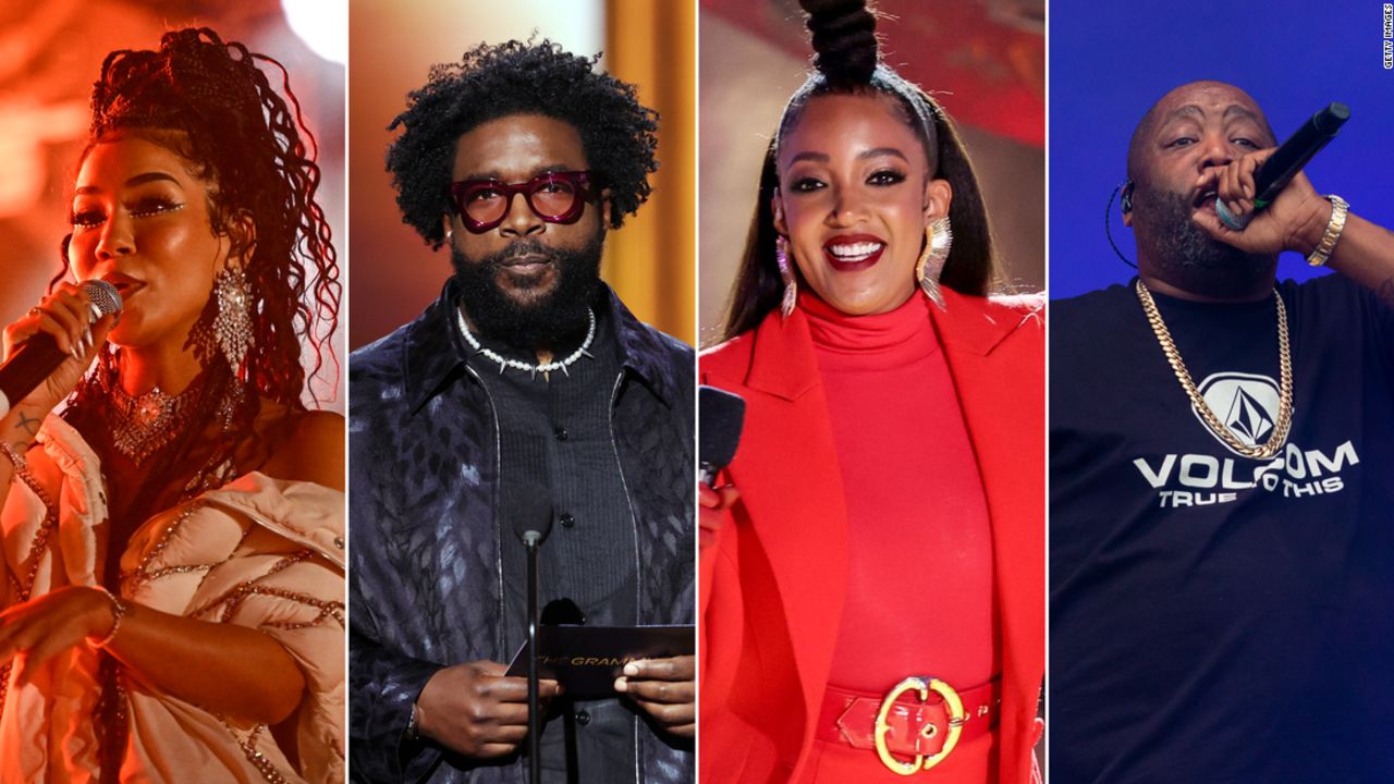 Pictured are, from left to right, Jhené Aiko, Questlove, Mickey Guyton and Killer Mike.
