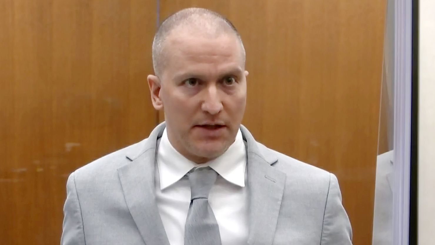 Former Minneapolis police Officer Derek Chauvin addresses a Minneapolis court on June 25, 2021.