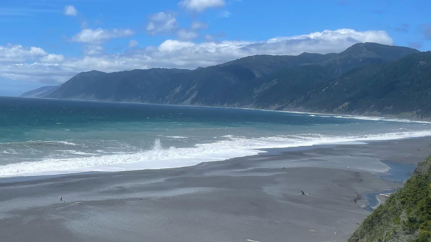 The hikers were swept into the ocean along the Lost Coast Trail near Shelter Cove, California.