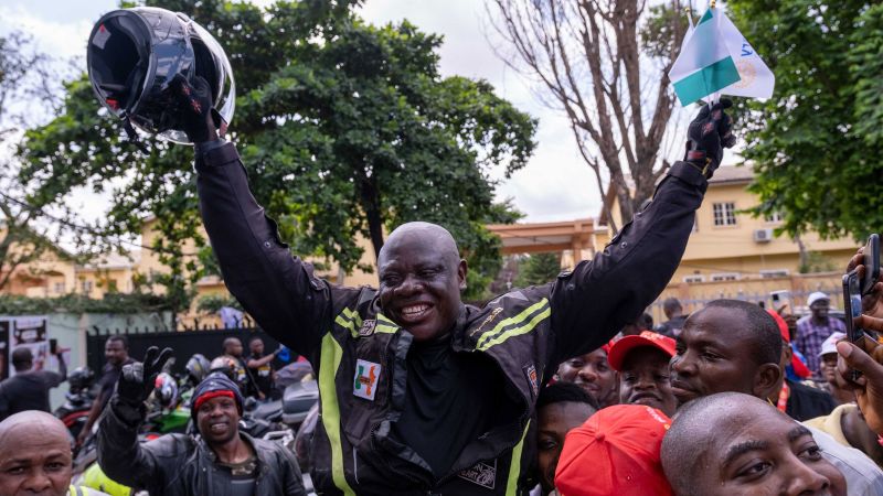 He traveled from London to Lagos on a motorbike. Here’s why