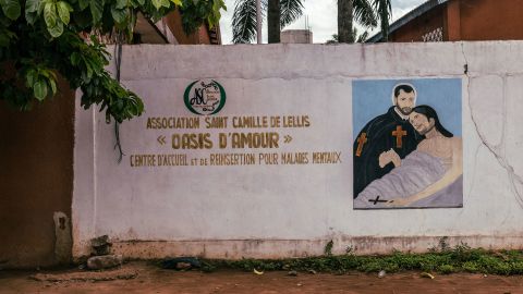 The front entrance of the St. Camille center in Tokan, Benin.