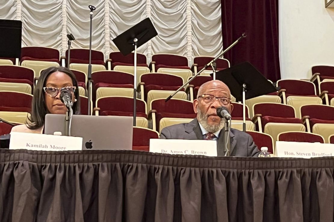 Kamilah Moore, chair of the task force, and the Rev. Amos C. Brown, vice chair, had hearings in the last year. 