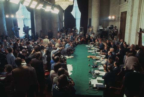 On May 17, 1973, the Senate Select Committee on Presidential Campaign Activities opened hearings into the Watergate incident. The committee was chaired by US Sen. Sam Ervin, a Democrat from North Carolina. The hearings were nationally televised.