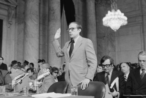 In June 1973, former White House counsel John Dean testified before the Senate committee about the White House's involvement in the Watergate break-in and cover-up. Dean said he was sure that Nixon not only knew about the cover-up but also helped try to keep the scandal quiet.