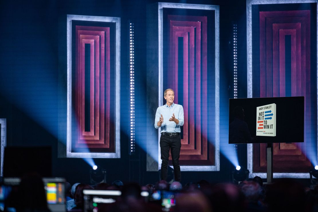 Pastor Andy Stanley speaks on May 14, 2022.