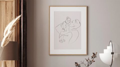 Soulsyncable First Time Dad One Line Portrait