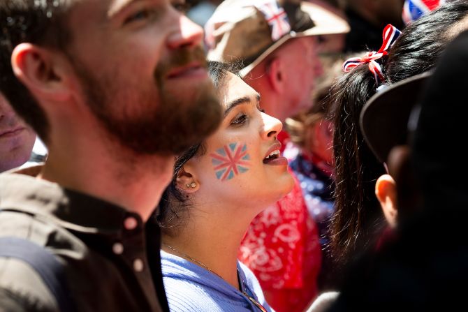 Thousands of people flocked to central London for the celebrations Thursday.