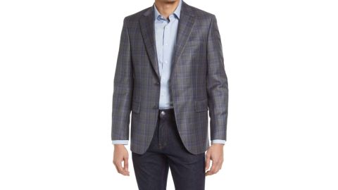 Peter Millar Tailored Fit Plaid Wool Sport Coat