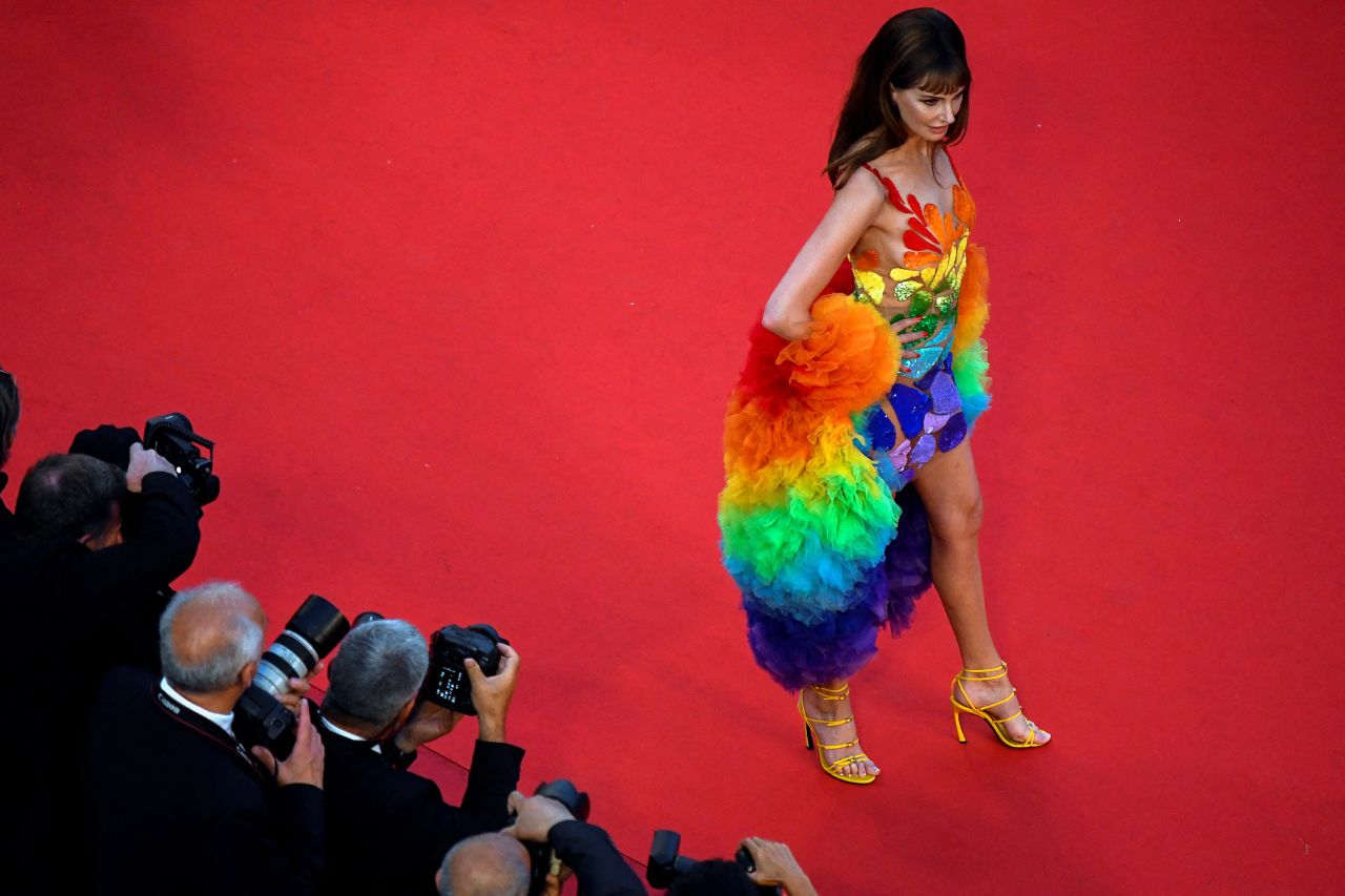 French model and actress Frédérique Bel walks the red carpet at the Cannes Film Festival on Friday, May 27. <a href="http://www.cnn.com/style/gallery/cannes-75-red-carpet-fashion/index.html" target="_blank">See more standout looks from Cannes.</a>