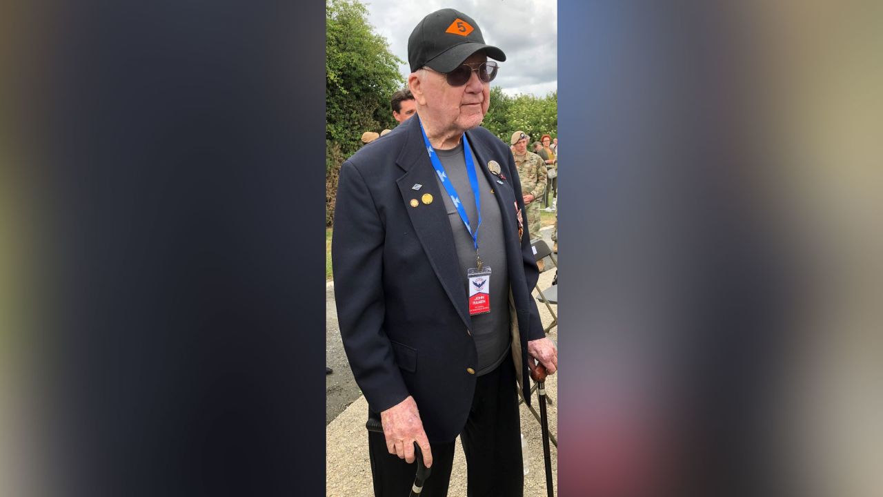 Retired Maj. Gen. John Raaen at Pointe du Hoc on June 5, 2019, one day before the 75th anniversary of D-Day.