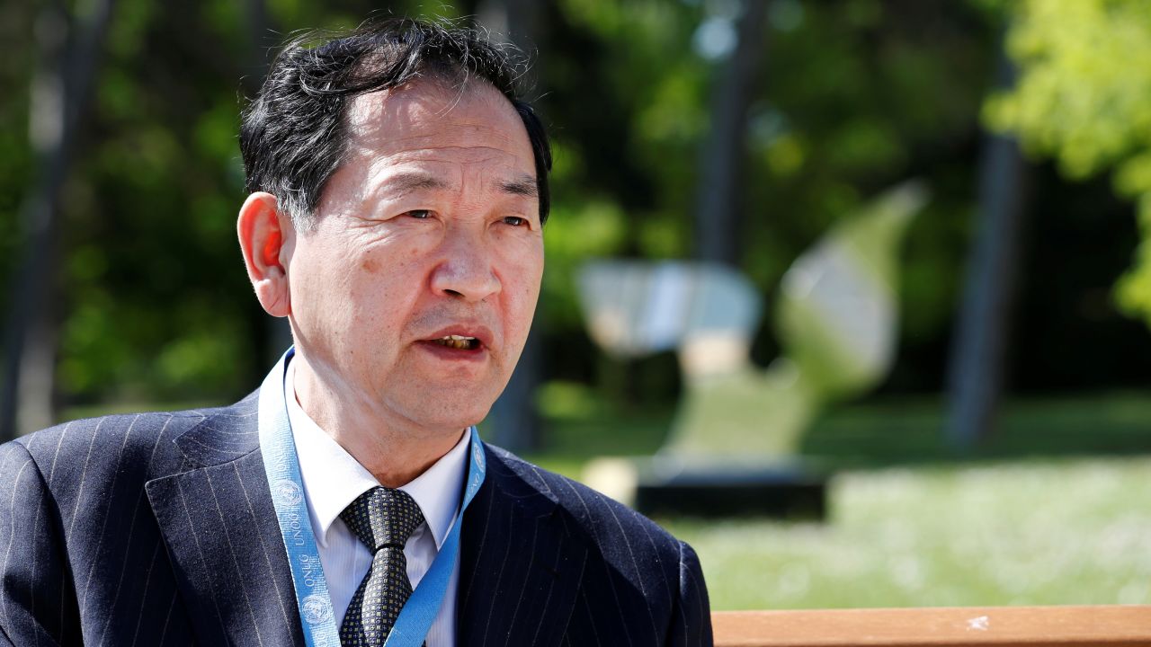 North Korea's ambassador to the United Nations Han Tae Song in Geneva on May 22, 2019.